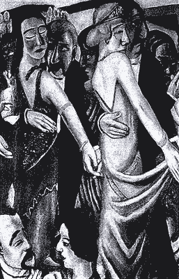 Dansen in Baden-Baden van Max Beckmann.