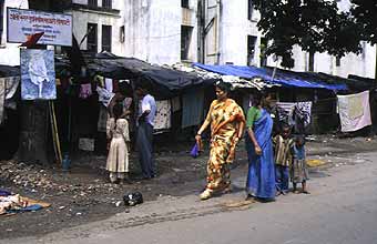 Wonen op straat in Bombay