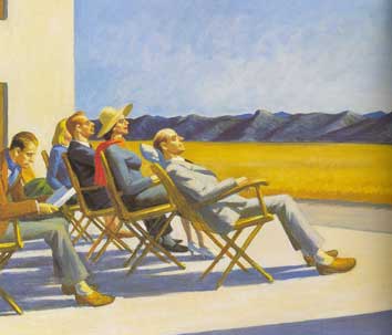 People in the sun, detail.